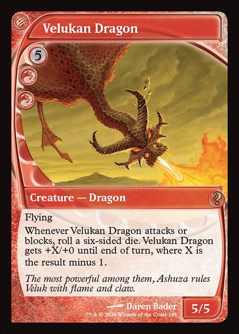 naokuroshop MTG [MB2][0145][赤][R][EN][ヴェルカン・ドラゴン/Velukan Dragon]（foil） NM