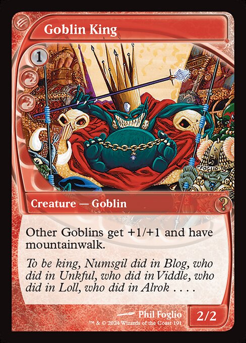 naokuroshop MTG [MB2][0191][赤][R][EN][ゴブリンの王/Goblin King]（foil） NM