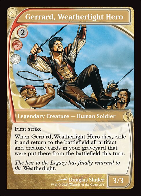 naokuroshop MTG [MB2][0251][多][R][EN][ウェザーライトの英雄、ジェラード/Gerrard, Weatherlight Hero]（foil） NM