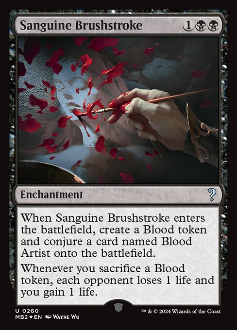 naokuroshop MTG [MB2][0260][黒][U][EN][血塗られた刷毛/Sanguine Brushstroke]（foil） NM