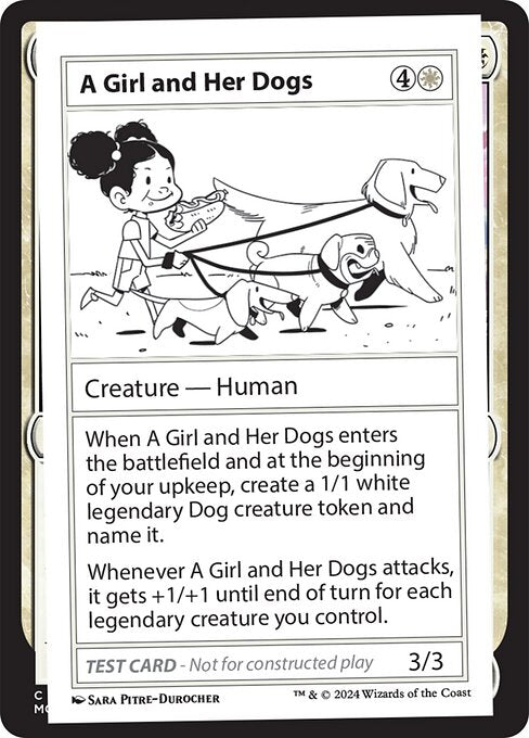 naokuroshop MTG [MB2][0279][白][C][EN][A Girl and Her Dogs] NM