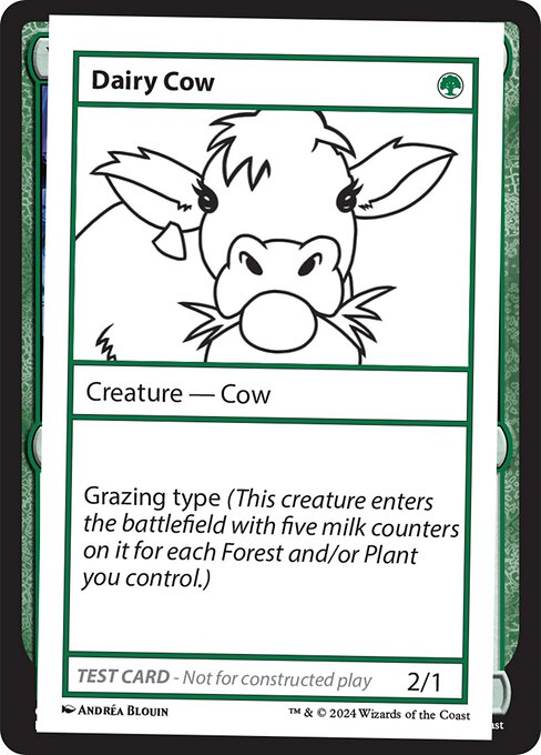 naokuroshop MTG [MB2][0337][緑][C][EN][Dairy Cow] NM