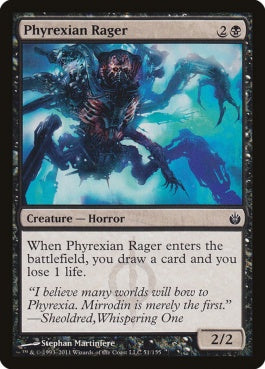 naokuroshop MTG [MBS][051][黒][C][EN][ファイレクシアの憤怒鬼/Phyrexian Rager] NM