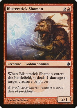 naokuroshop MTG [MBS][058][赤][C][EN][火膨れ杖のシャーマン/Blisterstick Shaman] NM