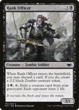 naokuroshop MTG [MH1][102][黒][C][EN][生臭い士官/Rank Officer] NM