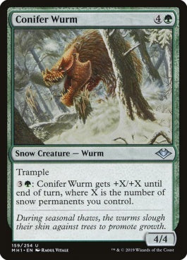 naokuroshop MTG [MH1][159][緑][U][EN][針葉樹ワーム/Conifer Wurm] NM