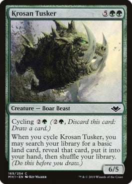 naokuroshop MTG [MH1][169][緑][C][EN][クローサの大牙獣/Krosan Tusker] NM