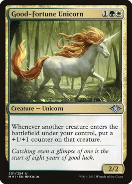 naokuroshop MTG [MH1][201][多][U][EN][吉兆の一角獣/Good-Fortune Unicorn] NM