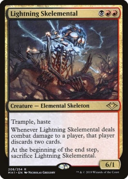 naokuroshop MTG [MH1][208][多][R][EN][稲妻の骨精霊/Lightning Skelemental] NM