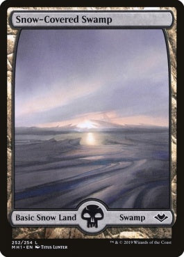 naokuroshop MTG [MH1][252][土地][C][EN][冠雪の沼/Snow-Covered Swamp] NM