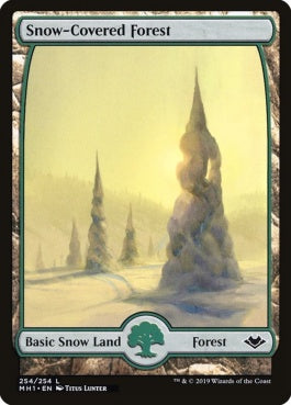 naokuroshop MTG [MH1][254][土地][C][EN][冠雪の森/Snow-Covered Forest] NM