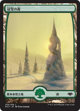 naokuroshop MTG [MH1][254][土地][C][JP][冠雪の森/Snow-Covered Forest] NM