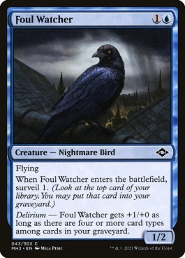 naokuroshop MTG [MH2][043][青][C][EN][邪悪な見張り/Foul Watcher] NM