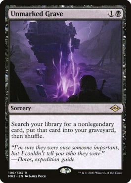 naokuroshop MTG [MH2][106][黒][R][EN][無名の墓/Unmarked Grave]（foil） NM