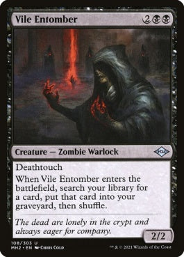 naokuroshop MTG [MH2][108][黒][U][EN][不快な納墓役/Vile Entomber]（foil） NM