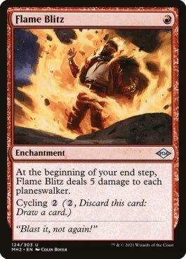 naokuroshop MTG [MH2][124][赤][U][EN][火炎の襲撃/Flame Blitz]（foil） NM