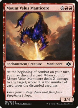 naokuroshop MTG [MH2][136][赤][C][EN][ヴェリュス山のマンティコア/Mount Velus Manticore]（foil） NM