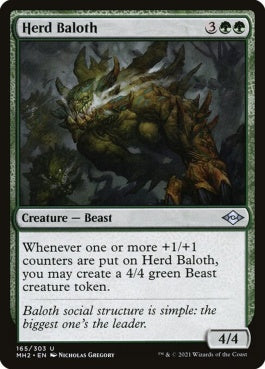 naokuroshop MTG [MH2][165][緑][U][EN][獣群のベイロス/Herd Baloth]（foil） NM