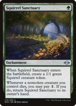 naokuroshop MTG [MH2][174][緑][U][EN][リスの聖域/Squirrel Sanctuary]（foil） NM