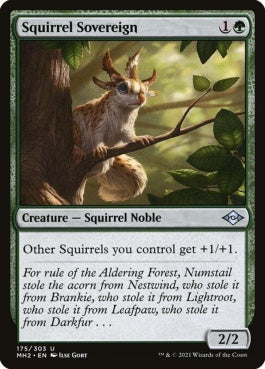 naokuroshop MTG [MH2][175][緑][U][EN][リスの君主/Squirrel Sovereign] NM