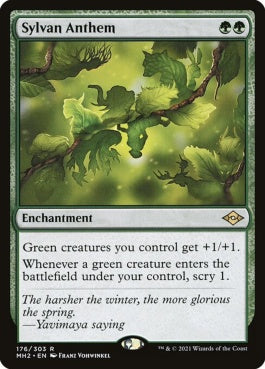 naokuroshop MTG [MH2][176][緑][R][EN][森の頌歌/Sylvan Anthem]（foil） NM