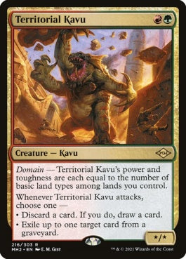 naokuroshop MTG [MH2][216][多][R][EN][縄張り持ちのカヴー/Territorial Kavu]（foil） NM