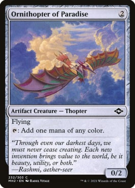 naokuroshop MTG [MH2][232][茶][C][EN][極楽の羽ばたき飛行機械/Ornithopter of Paradise] NM