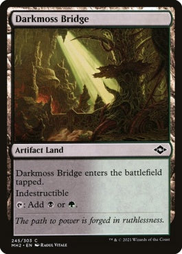 naokuroshop MTG [MH2][245][土地][C][EN][暗闇苔の橋/Darkmoss Bridge]（foil） NM