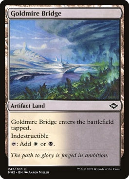 naokuroshop MTG [MH2][247][土地][C][EN][黄金沼の橋/Goldmire Bridge]（foil） NM