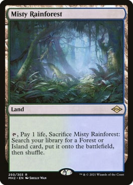 naokuroshop MTG [MH2][250][土地][R][EN][霧深い雨林/Misty Rainforest]（foil） NM