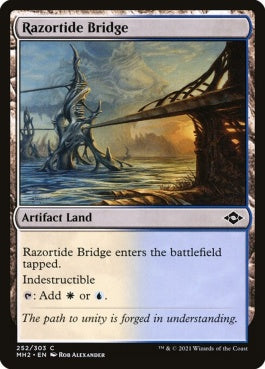 naokuroshop MTG [MH2][252][土地][C][EN][剃刀潮の橋/Razortide Bridge]（foil） NM