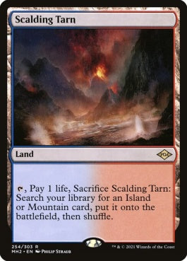 naokuroshop MTG [MH2][254][土地][R][EN][沸騰する小湖/Scalding Tarn]（foil） NM