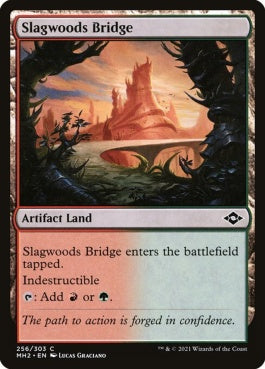 naokuroshop MTG [MH2][256][土地][C][EN][熔融林の橋/Slagwoods Bridge]（foil） NM