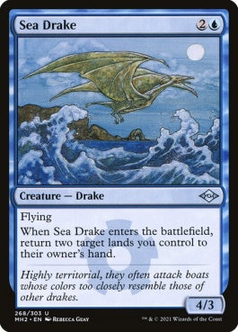 naokuroshop MTG [MH2][268][青][U][EN][海のドレイク/Sea Drake]（foil） NM