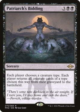 naokuroshop MTG [MH2][275][黒][R][EN][総帥の召集/Patriarch's Bidding]（foil） NM