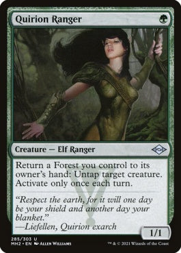 naokuroshop MTG [MH2][285][緑][U][EN][クウィリーオン・レインジャー/Quirion Ranger]（foil） NM