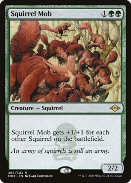 naokuroshop MTG [MH2][286][緑][R][EN][リスの群れ/Squirrel Mob]（foil） NM