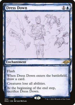 naokuroshop MTG [MH2][334][青][R][EN][激しい叱責/Dress Down]（foil） NM