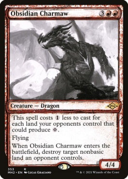 naokuroshop MTG [MH2][353][赤][R][EN][黒曜石の焦がし口/Obsidian Charmaw] NM