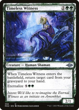 naokuroshop MTG [MH2][358][緑][U][EN][永久の証人/Timeless Witness]（foil） NM