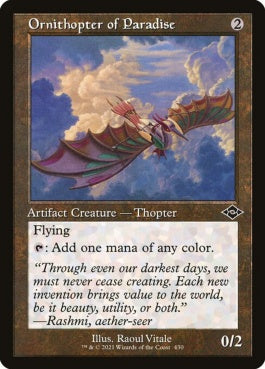 naokuroshop MTG [MH2][430][茶][C][EN][極楽の羽ばたき飛行機械/Ornithopter of Paradise] NM