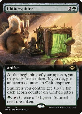 naokuroshop MTG [MH2][460][緑][R][EN][囀り吐き/Chitterspitter]（foil） NM