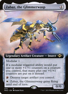 naokuroshop MTG [MH2][474][茶][R][EN][微光蜂、ザーバス/Zabaz, the Glimmerwasp] NM