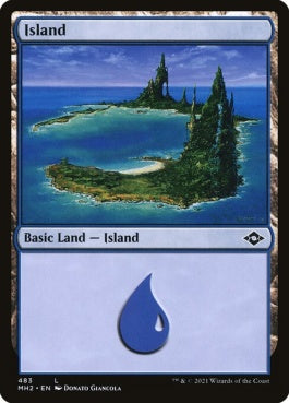 naokuroshop MTG [MH2][483][土地][C][EN][島/Island]（foil） NM