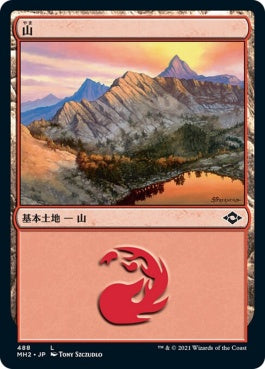 naokuroshop MTG [MH2][488][土地][C][JP][山/Mountain]（foil） NM