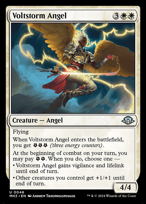 naokuroshop MTG [MH3][0046][白][U][EN][雷嵐の天使/Voltstorm Angel] NM