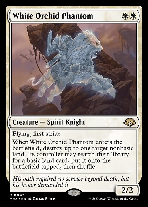 naokuroshop MTG [MH3][0047][白][R][EN][白蘭の幻影/White Orchid Phantom]（foil） NM