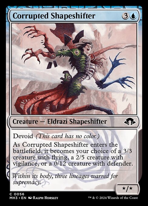 naokuroshop MTG [MH3][0056][青][C][EN][堕落した多相の戦士/Corrupted Shapeshifter] NM