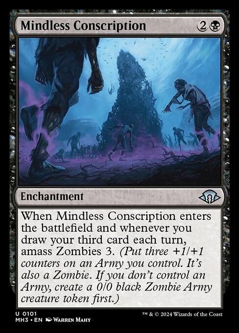 naokuroshop MTG [MH3][0101][黒][U][EN][愚鈍な徴兵/Mindless Conscription]（foil） NM