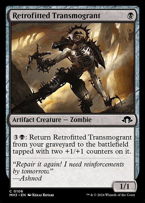 naokuroshop MTG [MH3][0106][黒][C][EN][改良版人体改造機/Retrofitted Transmogrant]（foil） NM